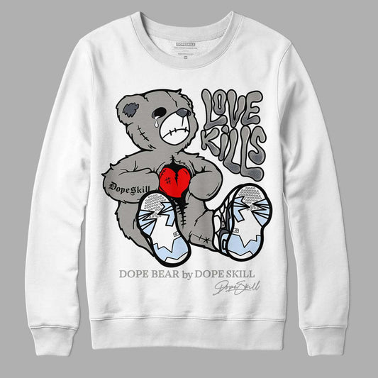 Jordan 6 Retro Cool Grey DopeSkill Sweatshirt Love Kills Graphic Streetwear - White 