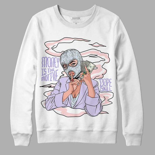 Easter Dunk Low DopeSkill Sweatshirt Money Is The Motive Graphic - White 