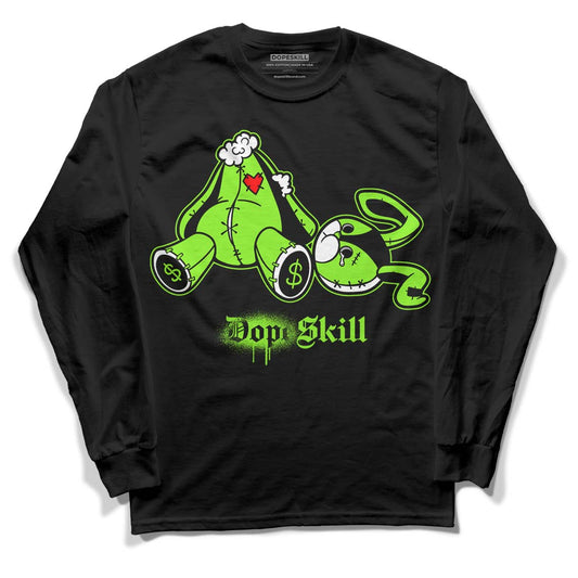 Neon Green Collection DopeSkill Long Sleeve T-Shirt Don’t Break My Heart Graphic - Black