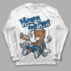 Jordan 3 Retro Wizards DopeSkill Long Sleeve T-Shirt Money Is Our Motive Bear Graphic Streetwear - White