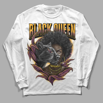 Brotherhood 1s High OG DopeSkill Long Sleeve T-Shirt New Black Queen Graphic - White 