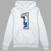 True Blue 1s DopeSkill Hoodie Sweatshirt No.1 Graphic - White