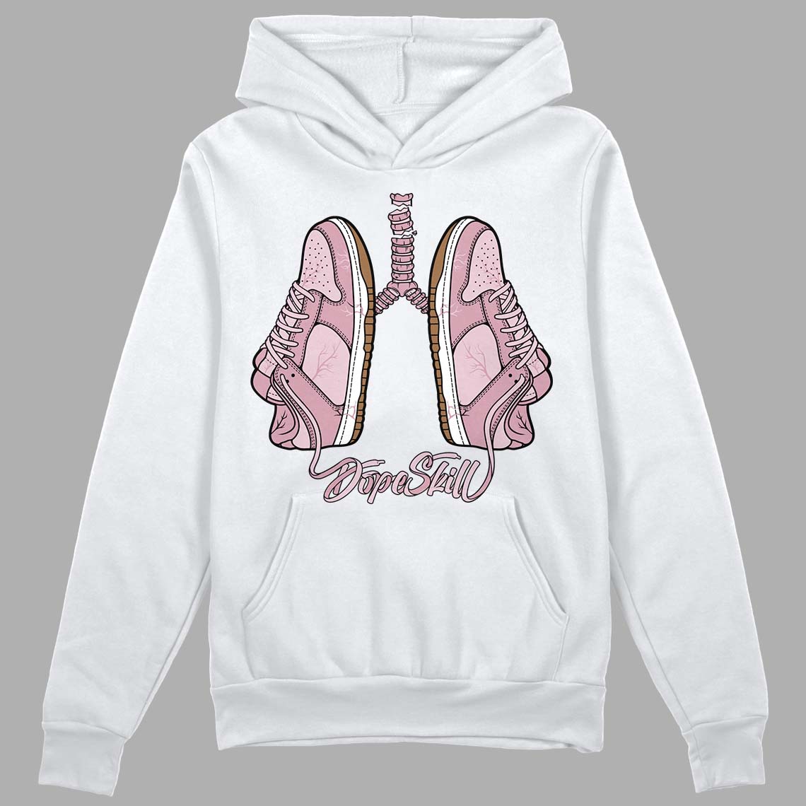 Dunk Low Teddy Bear Pink DopeSkill Hoodie Sweatshirt Breathe Graphic - White 