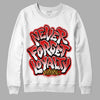 Dunk Low Gym Red DopeSkill Sweatshirt Never Forget Loyalty Graphic - White 