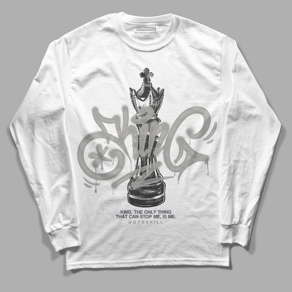 Jordan 6 Retro Cool Grey DopeSkill Long Sleeve T-Shirt King Chess Graphic Streetwear - White