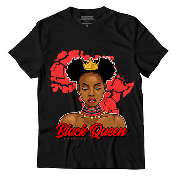 AJ 9 Chile Red DopeSkill T-Shirt Black Queen Graphic