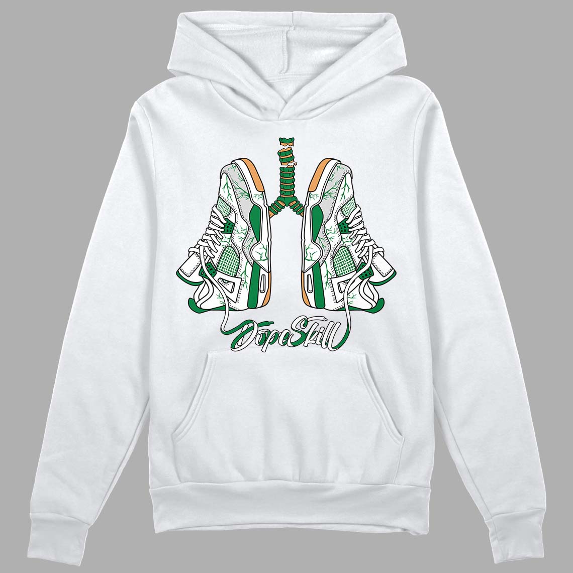 Nike SB x Jordan 4 “Pine Green” DopeSkill Hoodie Sweatshirt Breathe Graphic Streetwear - White