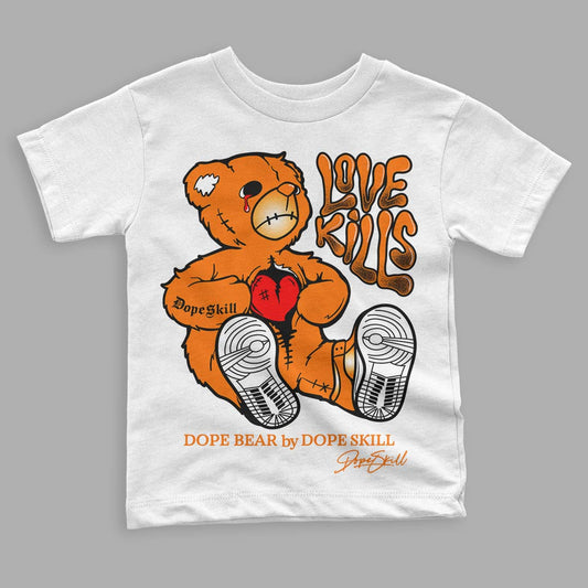 Wmns Dunk Low 'Magma Orange DopeSkill Toddler Kids T-shirt Love Kills Graphic Streetwear - White