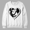 Jordan 1 High 85 Black White DopeSkill Sweatshirt Heart Jordan 1 Graphic Streetwear - White 