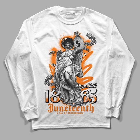 Wmns Dunk Low 'Magma Orange DopeSkill Long Sleeve T-Shirt Juneteenth Graphic Streetwear - White