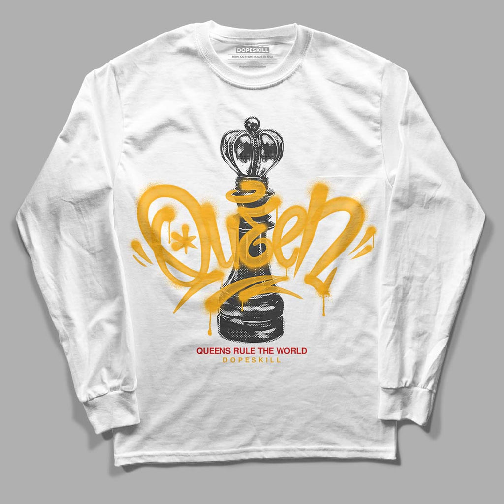 Jordan 7 Citrus DopeSkill Long Sleeve T-Shirt Queen Chess Graphic Streetwear - White