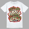 Travis Scott x Jordan 1 Low OG “Olive” DopeSkill T-Shirt Never Forget Loyalty Graphic Streetwear - White