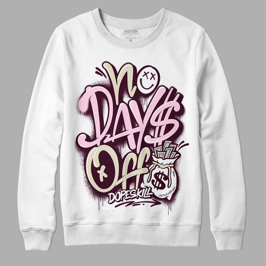 Dunk Low Night Maroon and Medium Soft Pink DopeSkill Sweatshirt No Days Off Graphic Streetwear - White 