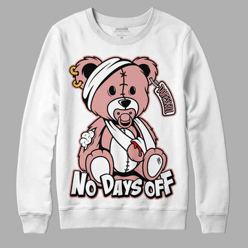 Rose Whisper Dunk Low DopeSkill Sweatshirt Hurt Bear Graphic - White 
