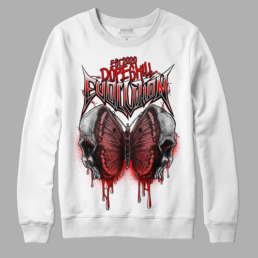 Cherry 11s DopeSkill Sweatshirt DopeSkill Evolution Graphic - White