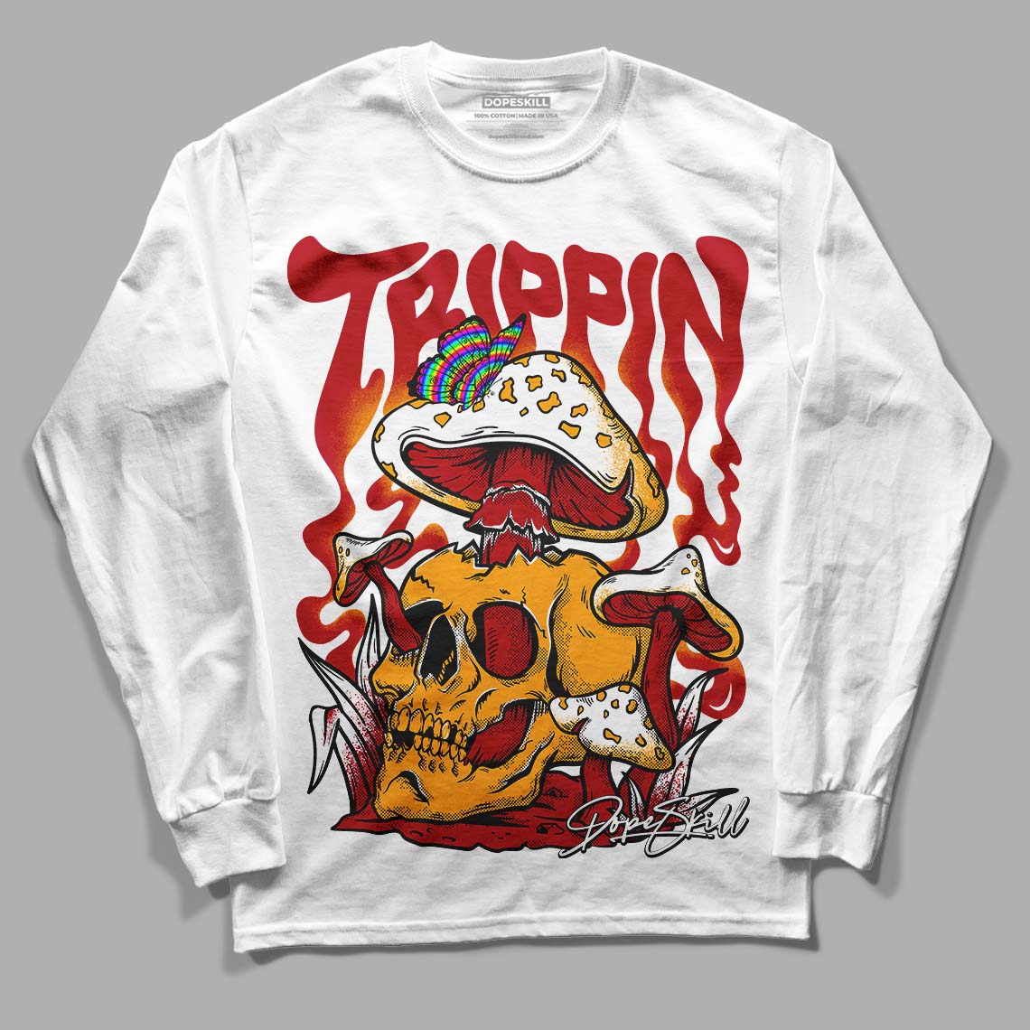 Cardinal 7s DopeSkill Long Sleeve T-Shirt Trippin Graphic - White 