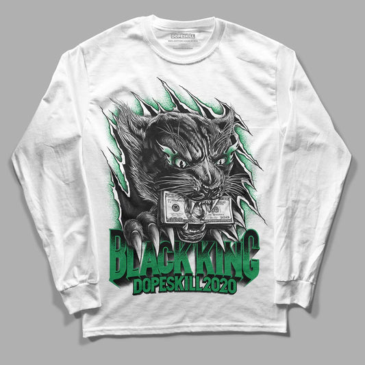 Jordan 3 WMNS “Lucky Green” DopeSkill Long Sleeve T-Shirt Black King Graphic Streetwear - White