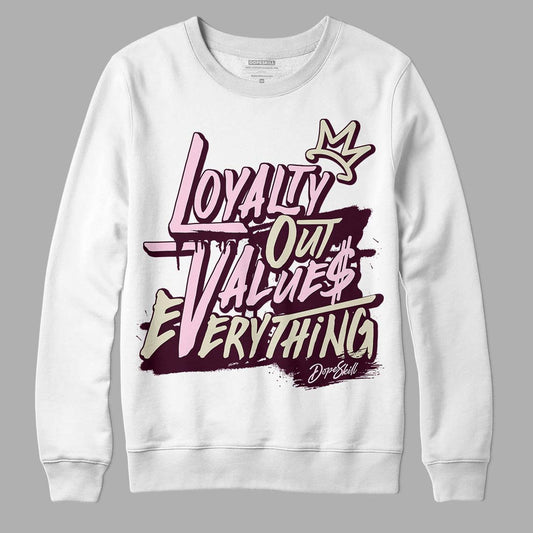 Dunk Low Night Maroon and Medium Soft Pink DopeSkill Sweatshirt LOVE Graphic Streetwear - White