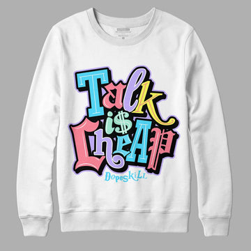 Candy Easter Dunk Low DopeSkill Sweatshirt Talk Is Chip Graphic - White 