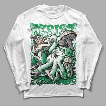 Jordan 2 Retro Lucky Green DopeSkill Long Sleeve T-Shirt Resist Graphic Streetwear - White 