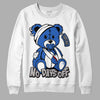 True Blue 1s DopeSkill Sweatshirt Hurt Bear Graphic - White