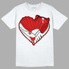 Jordan 12 Retro ‘Gym Red’  DopeSkill T-Shirt Heart Jordan 12 Graphic Streetwear - White