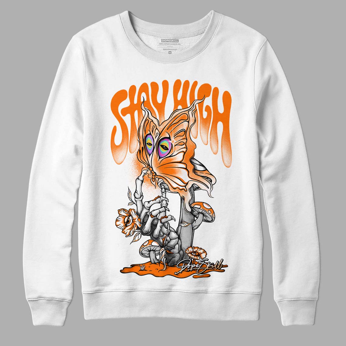 Wmns Dunk Low 'Magma Orange DopeSkill Sweatshirt Stay High Graphic Streetwear - White