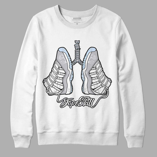 Jordan 11 Retro Low Cement Grey DopeSkill Sweatshirt Breathe Graphic Streetwear - White 