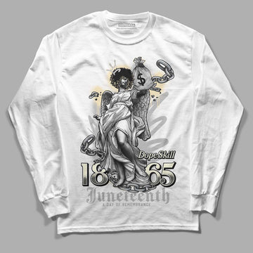 Jordan 4 Retro SE Craft Photon Dust DopeSkill Long Sleeve T-Shirt Juneteenth  Graphic Streetwear  - White 