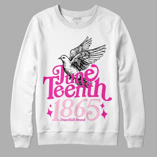 Dunk Low Triple Pink DopeSkill Sweatshirt Juneteenth 1865 Graphic Streetwear - White 