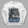 Jordan 5 Retro University Blue DopeSkill Long Sleeve T-Shirt Black King Graphic Streetwear - White 