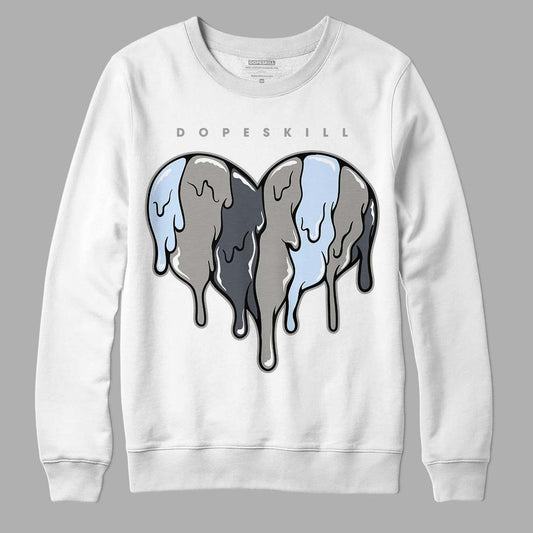 Jordan 6 Retro Cool Grey DopeSkill Sweatshirt Slime Drip Heart Graphic Streetwear - White 