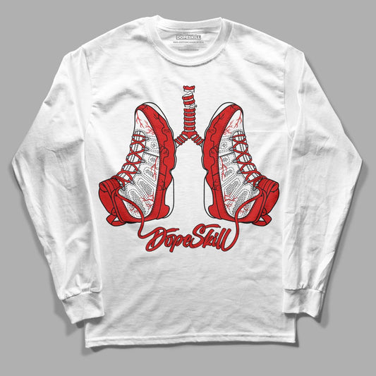 Gym Red 9s DopeSkill Long Sleeve T-Shirt Breathe Graphic - White 