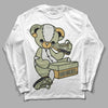 Jade Horizon 5s DopeSkill Long Sleeve T-Shirt Sneakerhead BEAR Graphic - White 