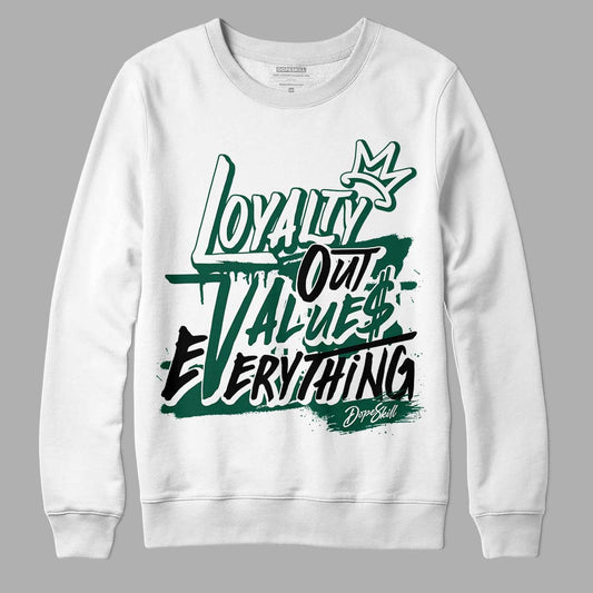 Lottery Pack Malachite Green Dunk Low DopeSkill Sweatshirt LOVE Graphic - White