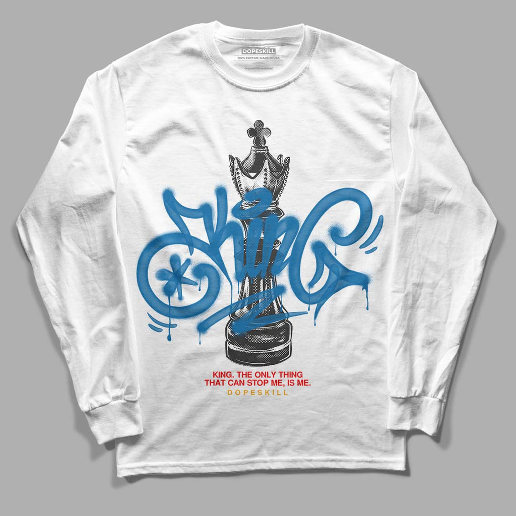 Jordan 4 Retro GS 'Messy Room' DopeSkill Long Sleeve T-Shirt King Chess Graphic Streetwear - White