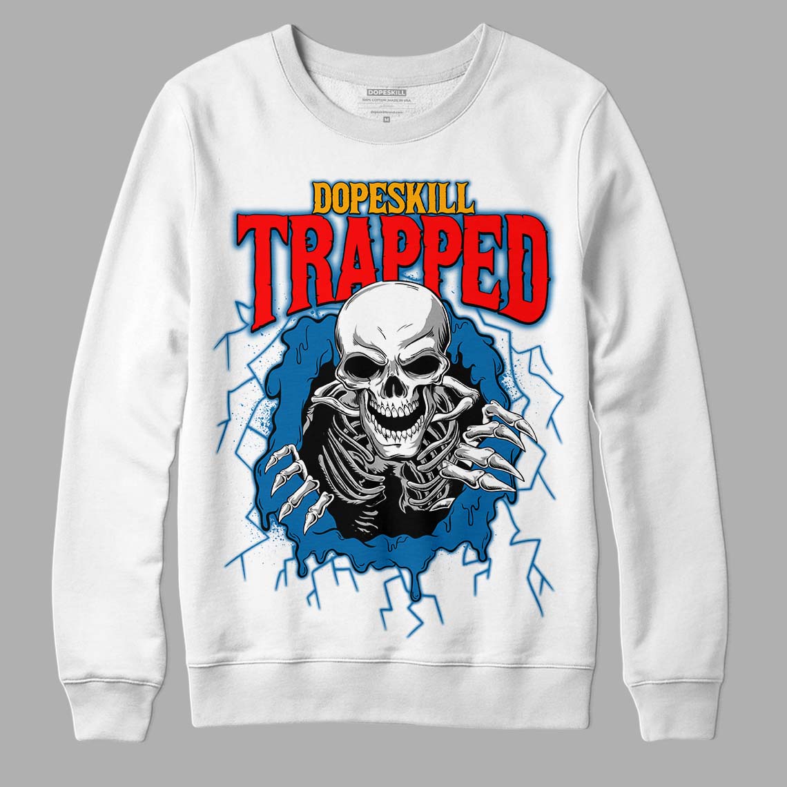 Messy Room 4S DopeSkill Sweatshirt Trapped Halloween Graphic - White