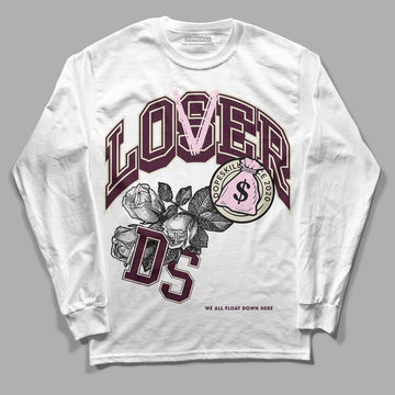 Dunk Low Night Maroon and Medium Soft Pink DopeSkill Long Sleeve T-Shirt Loser Lover Graphic Streetwear - White 