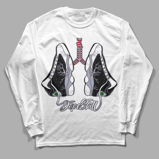 Jordan 13 Retro 'Black Flint' DopeSkill Long Sleeve T-Shirt Breathe Graphic Streetwear - White