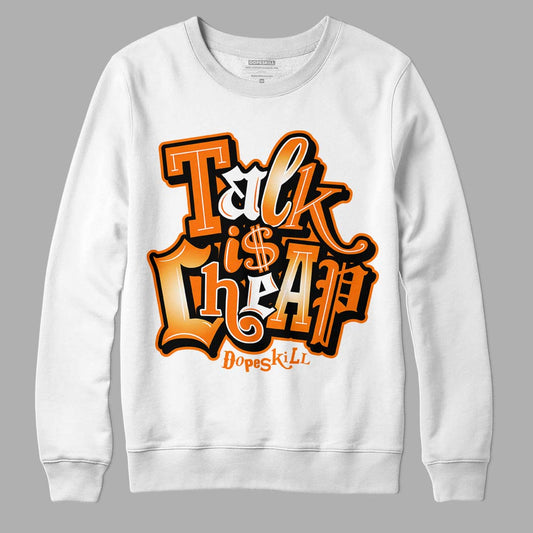 Wmns Dunk Low 'Magma Orange DopeSkill Sweatshirt Talk Is Chip Graphic Streetwear - White