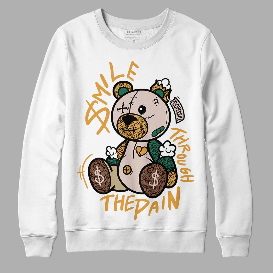 Safari Dunk Low DopeSkill Sweatshirt BEAN Graphic - White 