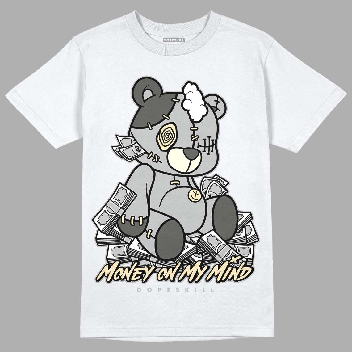  Jordan 4 Retro SE Craft Photon Dust DopeSkill T-Shirt MOMM Bear Graphic Streetwear - White 