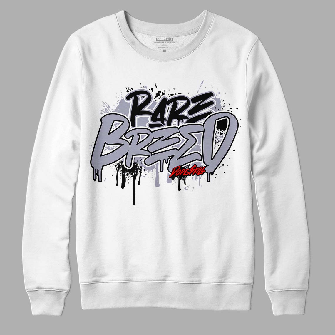 Jordan 13 Retro 'Black Flint' DopeSkill Sweatshirt Rare Breed Graphic Streetwear - White