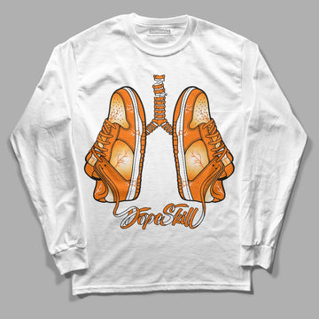 Wmns Dunk Low 'Magma Orange DopeSkill Long Sleeve T-Shirt Breathe Graphic Streetwear - White