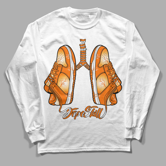 Wmns Dunk Low 'Magma Orange DopeSkill Long Sleeve T-Shirt Breathe Graphic Streetwear - White