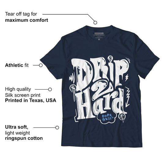 AJ 6 Midnight Navy DopeSkill T-shirt Drip Too Hard Graphic