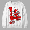 Cherry 11s DopeSkill Sweatshirt Sneakerhead BEAR Graphic - White