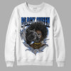 True Blue 1s DopeSkill Sweatshirt New Black Queen Graphic - White 