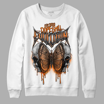 Orange Black White DopeSkill Sweatshirt DopeSkill Evolution Graphic