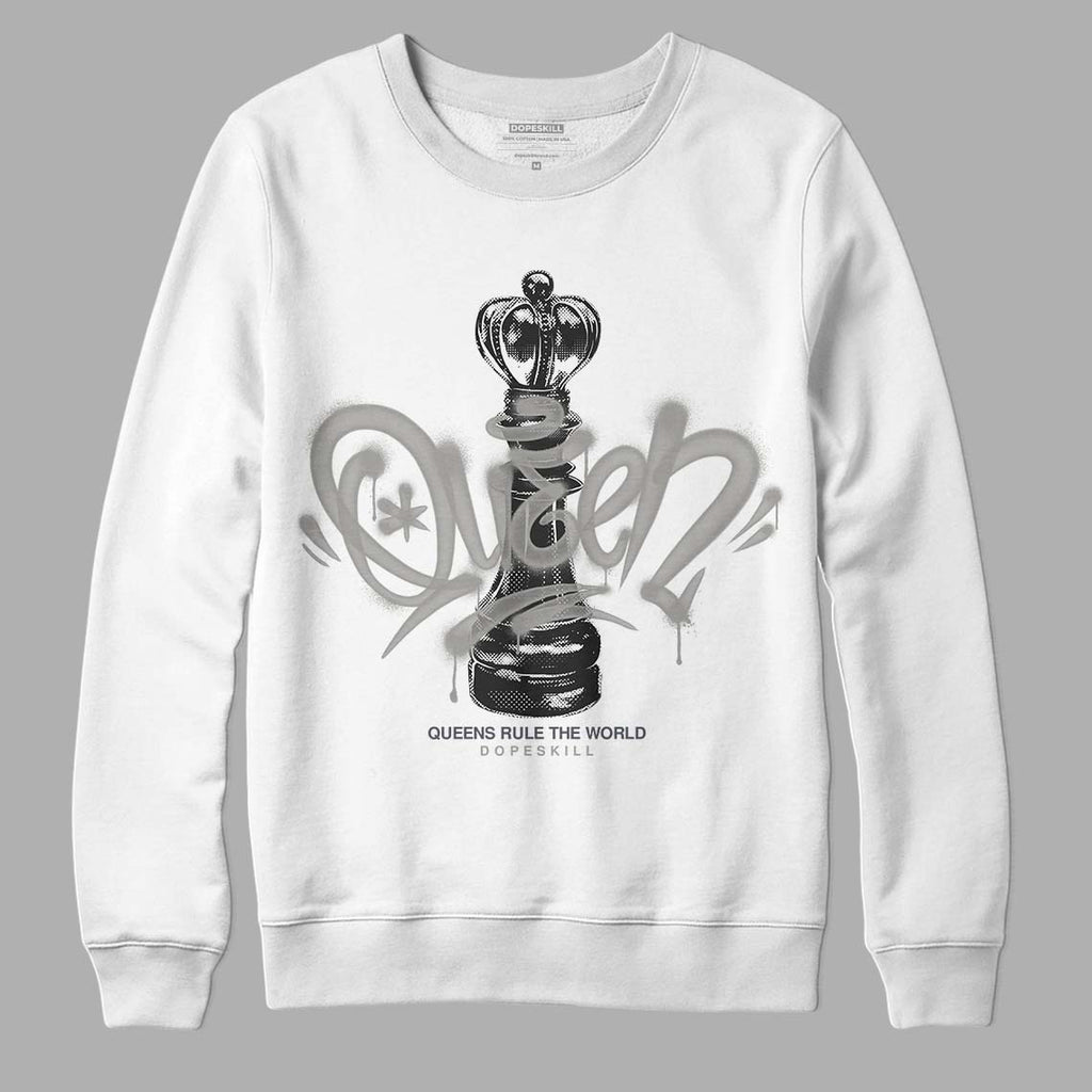 Jordan 11 Retro Cool Grey DopeSkill Sweatshirt Queen Chess Graphic Streetwear - White